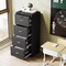 4-Drawer Locking File Cabinet Solid Wood Vertical Organizer for Home and Office Use